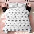 thumbnail image 2 of Erosebridal Princess Ribbon Quilt Full, Cute Bow-Tie Full Bedspread Sets, Black Reversible, Solid Black, 3-Piece (1 Coverlet and 2 Pillowcases), 2 of 7