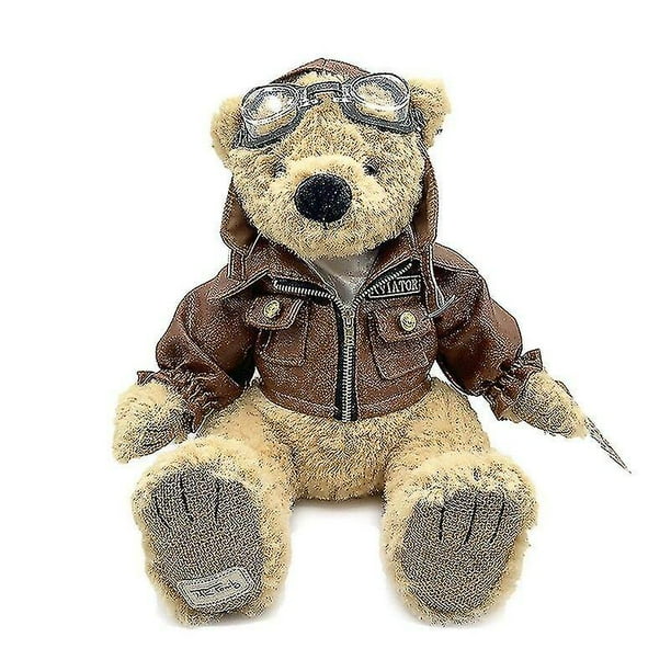 High Quality Aviator Teddy Bear Plush Toy Soft Pp Cotton