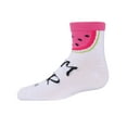 thumbnail image 5 of MeMoi Watermelon Cotton Blend Ankle Socks 3-Pack - Girls - Female, 7-8, Assorted C, 5 of 7