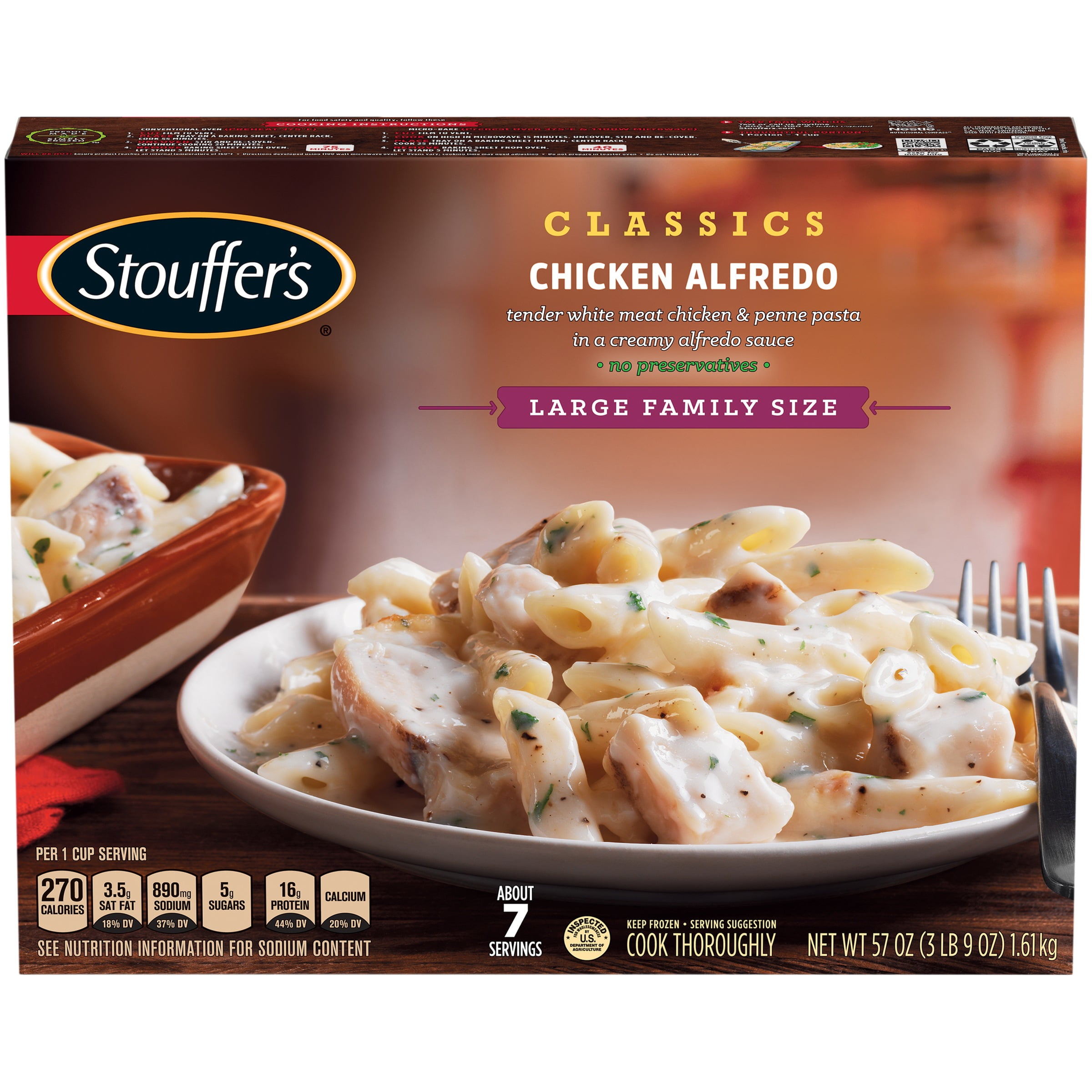 STOUFFER'S Large Family Size Chicken Alfredo 57 oz. Box - Walmart.com