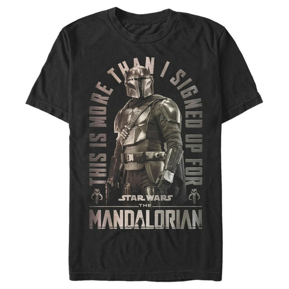 Men's Star Wars: The Mandalorian Shining Mando  Graphic Tee Black X Large