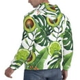 thumbnail image 6 of Wukai Watercolor Green Tropical Print Men Hoodies Fleece Sweatshirts Long Sleeve Sweaters Pullover Fall Outfits Winter Clothes-Medium, 6 of 7