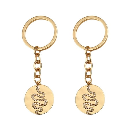 

OUNONA Key Pendant Chain Snake Bag Hanging Holder Rhinestone Chains Rings Ornament Circle Chain Pendant Holder