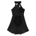 thumbnail image 4 of iiniim Kids Girls Halter Cutouts Modern Lyrical Dance Leotard Tulle Dress Ballet Latin Jazz Ice Skating Black 16, 4 of 7