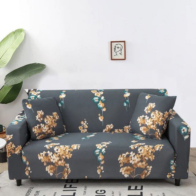 Housse de Canapé Extensible pour Salon Housse de Canapé Géométrique Élastique pour Différentes Formes Housse de Protection contre la Poussière en Forme de L