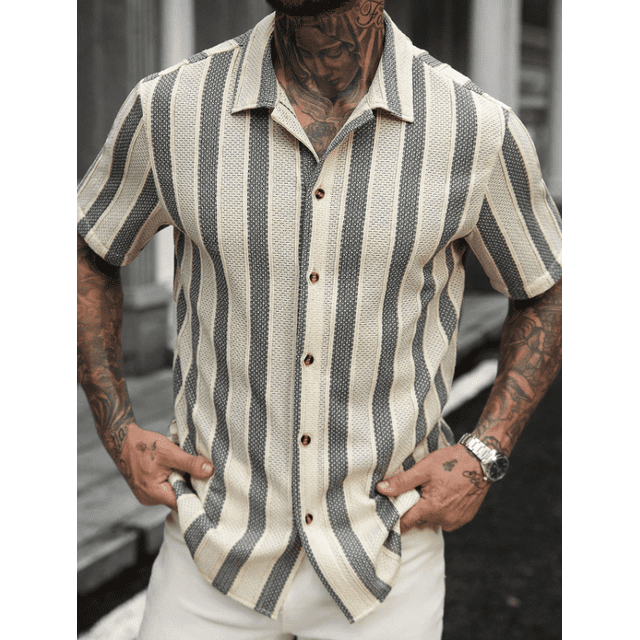 Camisa Playera Casual Rayas Caballero