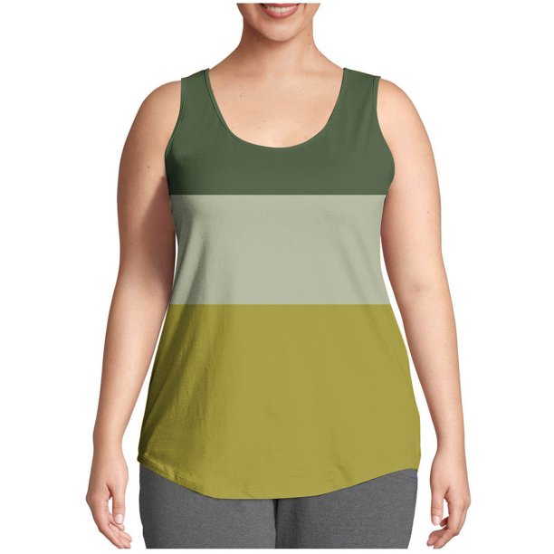 mfyjkho Camisetas Sin Mangas De Talla Grande, Camisola De Verano Para Mujer, Informal, Holgada, Con Cuello Redondo Y Estampado Tops Bohemios Para Mujer Xxxxl