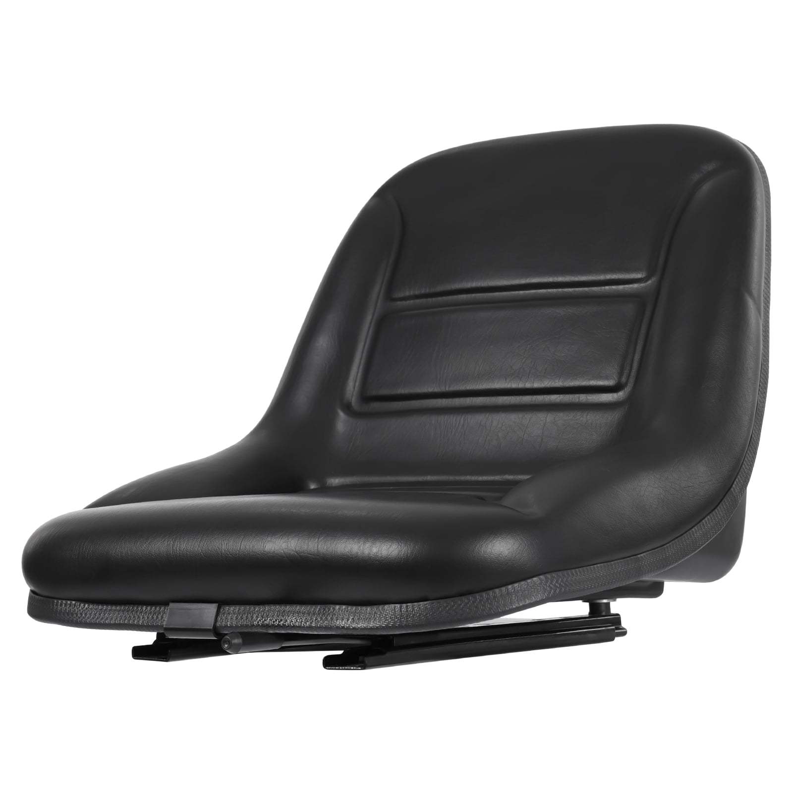 Utility Universal Lawn Mower Seat Black Garden Tractor Seat Cranes Forklifts Tractors Suspension Seat 18.5" L&W,14.88in H
