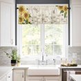 thumbnail image 3 of Sunflower Window Valances for Kitchen, Summer Pastoral Plant Bee Vintage Rod Pocket Valances Windows Treatments Curtains for Living Room Bathroom Bedroom Decoration 54" x 18", 3 of 8