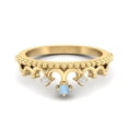 thumbnail image 1 of 2mm Rond Larimar 925 en Argent Sterling Jaune Plaqué Femmes Couronne Tiare Anneau, 1 of 4