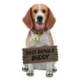 thumbnail image 3 of Ebros Beagle Welcome Greeter With Jingle Collar Sign Statue 12"H Dog Home Decor, 3 of 9