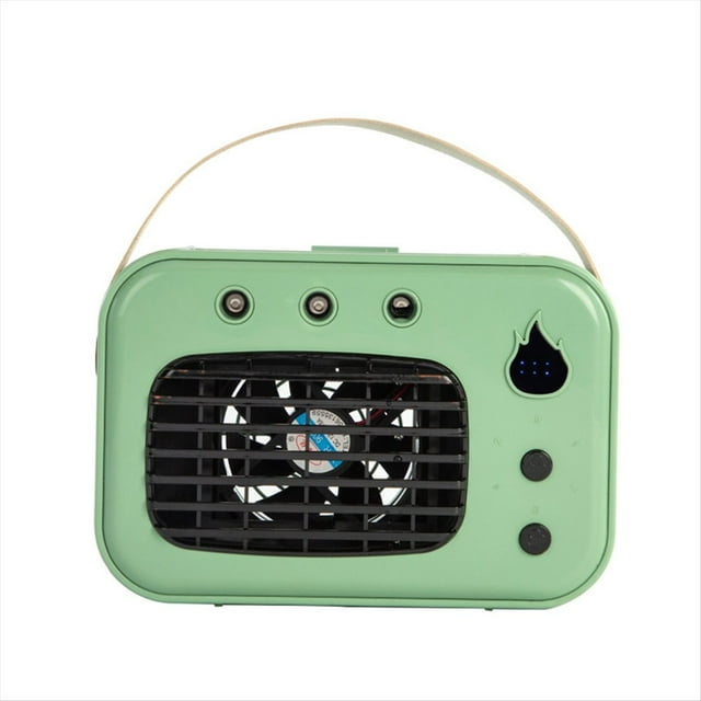 Enfriador de Aire Portátil USB con Luz LED , Ventilador Eléctrico de Escritorio con Nebulizador de Agua, Aire Acondicionado Recargable para Uso Doméstico.