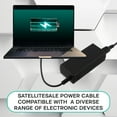 thumbnail image 3 of SatelliteSale UL Certified 18AWG 2-Prong to Round/Round Connector AC Universal Replacement Power Cable Universal Wire PVC Black Cord 15 feet, 3 of 6