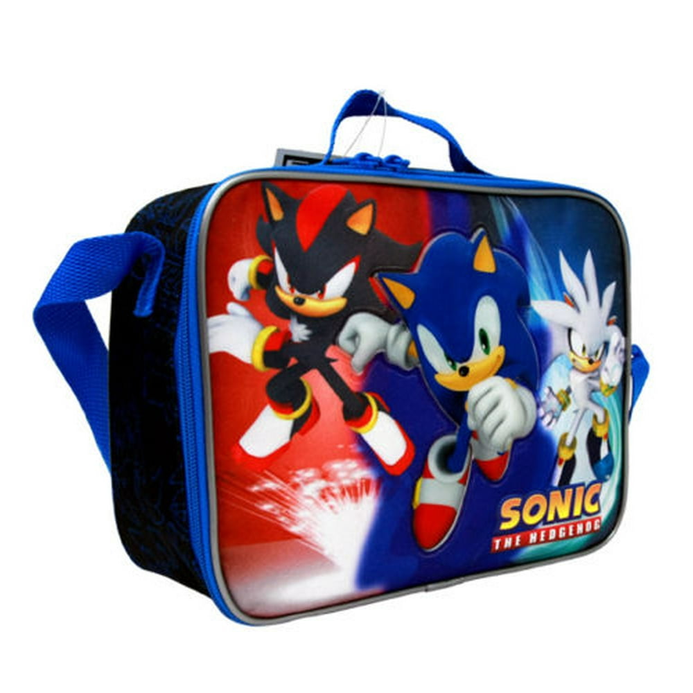 Licensed Sega Sonic the Hedgehog Canvas Insulated Blue Lunch Bag/Box