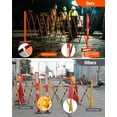 thumbnail image 2 of Kojooin Metal Expandable Barricade, 11FT Folding Safety Traffic Driveway Gate, Portable Crowd Control Barriers Fence, 2 of 6