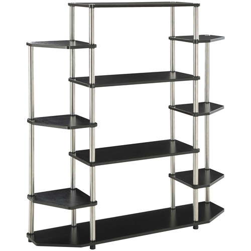 Designs 2 Go Wall Unit Bookshelf by Convenience Concepts, Black