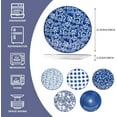 thumbnail image 2 of Vintage Blue Ceramic Salad Plates Set - 8.5 Inch Round Dessert Dishes for Kitchen, Microwave Oven Dishwasher Safe, Scratch Resistant Porcelain, Set of 6, 2 of 8