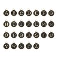 thumbnail image 1 of Unique Bargains Letter Pendants Drops Set, 26 Pack Alphabet Pendant Double Sided for Jewelry Making DIY, Black, 1 of 6