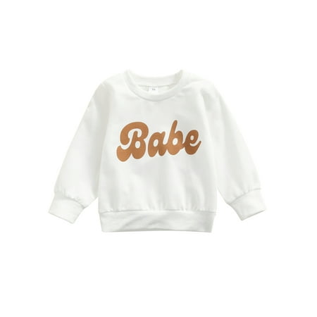 

Inevnen Toddler Newborn Baby Girl Long Sleeve Flower Pattern Pullover Sweatshirt Tops Fall Clothes