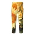 thumbnail image 2 of Gukieu Golden Sunflower In Field Print Youth Home Trousers, Elastic Waistband with Pockets for Home and Outing, Suitable for Children Aged 5-16-XS(5-6), 2 of 6