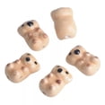 thumbnail image 2 of U8MO 5pcs Brown Bear Shape 17x11mm Ceramic Porcelain Loose Beads For Jewelry Making, 2 of 5