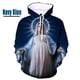 thumbnail image 3 of Sudadera con capucha gráfica de Virgen María ama a todos para hombre, sudaderas informales de gran tamaño personalizadas con estampado 3D, sudaderas para hombres, 3 of 5