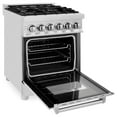 thumbnail image 2 of ZLINE 24" 2.8 cu. ft. Dual Fuel Range with Gas Stove and Electric Oven in Stainless Steel and Black Matte Door (RA-BLM-24), 2 of 5