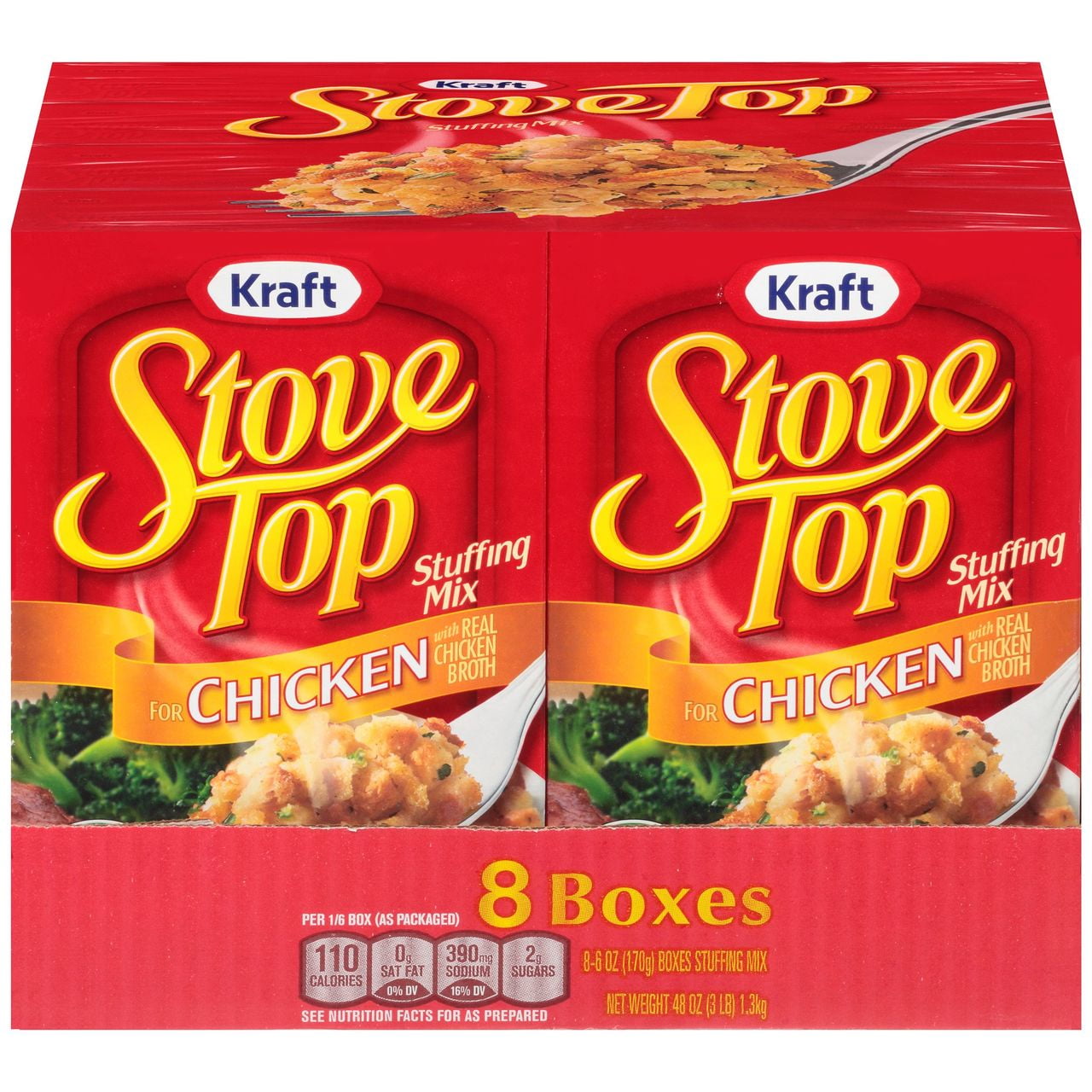 Kraft Stove Top Stuffing Mix for Chicken with Broth 8 Pk. 6 oz