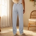 thumbnail image 4 of Wide Leg Sweatpants Women 2026 Fall Clothes Stretchy Baggy Wide Leg Streetwear Casual Lounge Travel Track Pants Light Gray S, 4 of 5