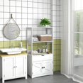 thumbnail image 2 of Farmhouse Bathroom Storage Cabinet, Linen Cabinet with Drawer and Shelves, White, 2 of 4