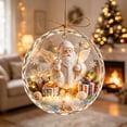 thumbnail image 6 of Glowing Christmas Story Ornament, Light-Up Mini Holiday Scene in Clear Acrylic Ball, Santa Claus Design for Christmas Tree Hanging Holiday Decor, 3.15 Inch, 6 of 6