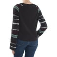 thumbnail image 3 of FREE PEOPLE $198 Womens New 1809 Black Fairground Thermal Sweater L B+B, 3 of 3