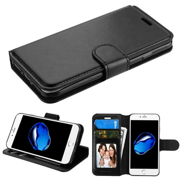 Kaleidio Case For iPhone 12 Pro Max (6.7") [Flip Wallet] Hybrid PU Leather [Card Slot][Stand Feature] Folio Cover [Black]