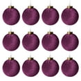 thumbnail image 6 of Christmas Ornaments Balls Large 12 Pcs Velvet Christmas Balls Flocked Christmas Tree Ornaments Balls Plastic Xmas Decorative Hanging Ornaments Christmas Tree Decoration Indoor 8cm/3.14in, 6 of 7