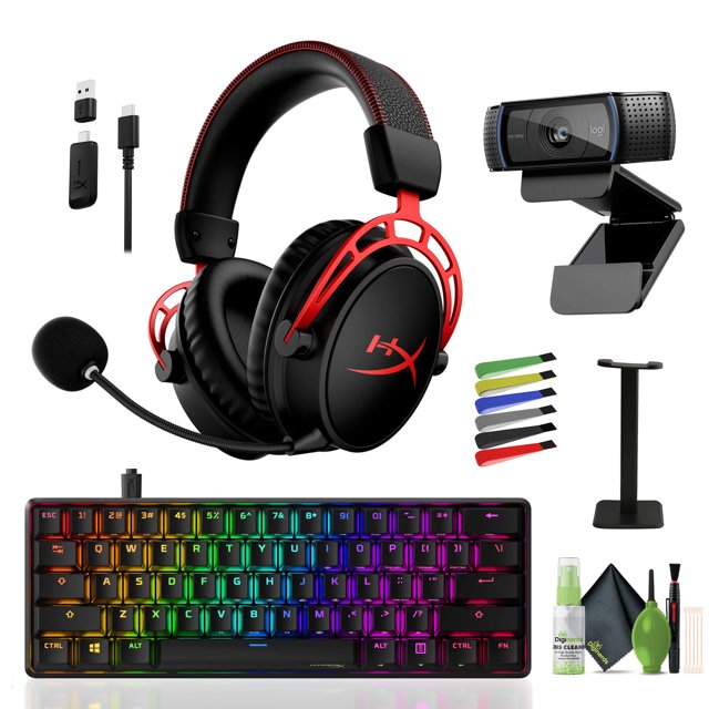 HyperX Cloud Alpha Wireless Over-Ear Gaming Headset Noise-canceling mic Black/Red