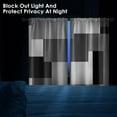 thumbnail image 3 of Black Kitchen Curtains 36 Inch Length Dark Grey White Window Short Tier Curtains Over Sink Set of 2, Modern Abstract Geometric Art Small Kitchen Decor 26x36 Inch, 3 of 6