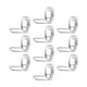 thumbnail image 4 of Juego de 10 anillos de uñas Halal, no se deslustran, tamaño ajustable, reutilizables para niñas. plata, 4 of 9