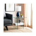 thumbnail image 3 of SAFAVIEH Kayley Modern 2-Tier Glass Accent Table, Faux White Marble, 3 of 3