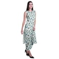 thumbnail image 3 of Moomaya Printed Womens Sleeveless Peter Pan Collar Kurta Pant Set,2 Piece Ethnic Set, 3 of 6