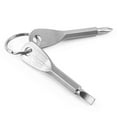 thumbnail image 4 of Multifunctional Mini Pocket Tool, Outdoor Emergency Portable with Key Ring, 2 Key Pocket Screwdriver (Silver)., 4 of 5