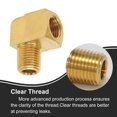 thumbnail image 3 of Boeray 2 piezas de latón de 1/8" NPT macho a 1/8" NPT hembra tubo de 90 grados Barstock Street Codo, 3 of 5