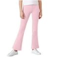 thumbnail image 5 of Babcutegg Pants for Kid Girls Elastic Waist Full Length Wide Leg School Uniform for Kids Pink Size 11, 5 of 6