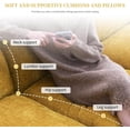 thumbnail image 5 of Tabaray 118"Convertible Sectional Sofa L Shaped, Chenille Upholstered Cloud Sofa with Double Cushions, Reversible Chaise Lounge, 5 Seats Sleeper Sofa Couch for Living Room Sets, Apartment Furniture, 5 of 9