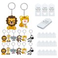 thumbnail image 2 of 30pcs Cute Jungle Animal Keychains Set with Thank You Kraft Tags Organza Bags, 2 of 6