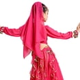 thumbnail image 5 of CUZIBR Toddler Girls Dance Performance Outfit Sets Belly Dance Kids Ethnic Dance Dress Stage For Children Clothes Sets,Hot Pink,7-10 Years, 5 of 5