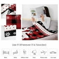 thumbnail image 4 of Christmas Elk Throw Flannel Blanket 30x40In Winter Red Black Plaid Snowflakes Vintage Super Soft Cozy Bed Blanket, Lightweight Plush Fuzzy Bed Throw for Bedroom Sofa Couch Living Room, 4 of 4