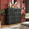 thumbnail image 2 of 9-Drawer Dresser, Fabric Storage Tower for Bedroom, Hallway, Entryway, Closet, Tall Chest Organizer Unit with Fabric Bins, Steel Frame, Wood Top, Easy Pull Handle, 2 of 8