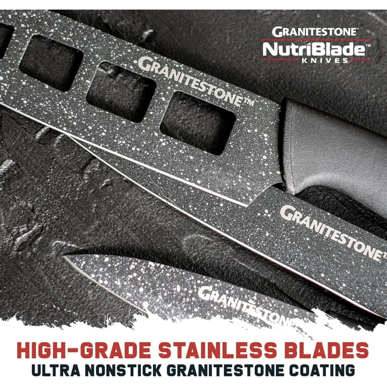 Granitestone Pro Nutriblade 14-Piece Knife Set with Block ,Black