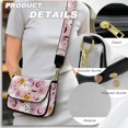 thumbnail image 5 of TSOVTHRID Women's Crossbody Purse, PU Leather Crossbody Bag, Small Shoulder Handbags for Women Casual Daily Shopping Use, Pink Ghost Pumpkin Cobweb Bat Print, 5 of 7