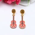 thumbnail image 4 of QIQUWOHUL Mexican Carnival Earrings Stud Earrings Hat Violin Colorful Print Simple Fashion Geometric Earrings Earrings Accessories Female, 4 of 4